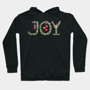 Joy Christmas watercolor illustration Hoodie